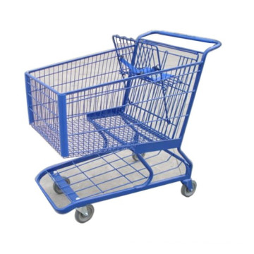 America Style Supermarkte Shopping Handle Trolley Handcart